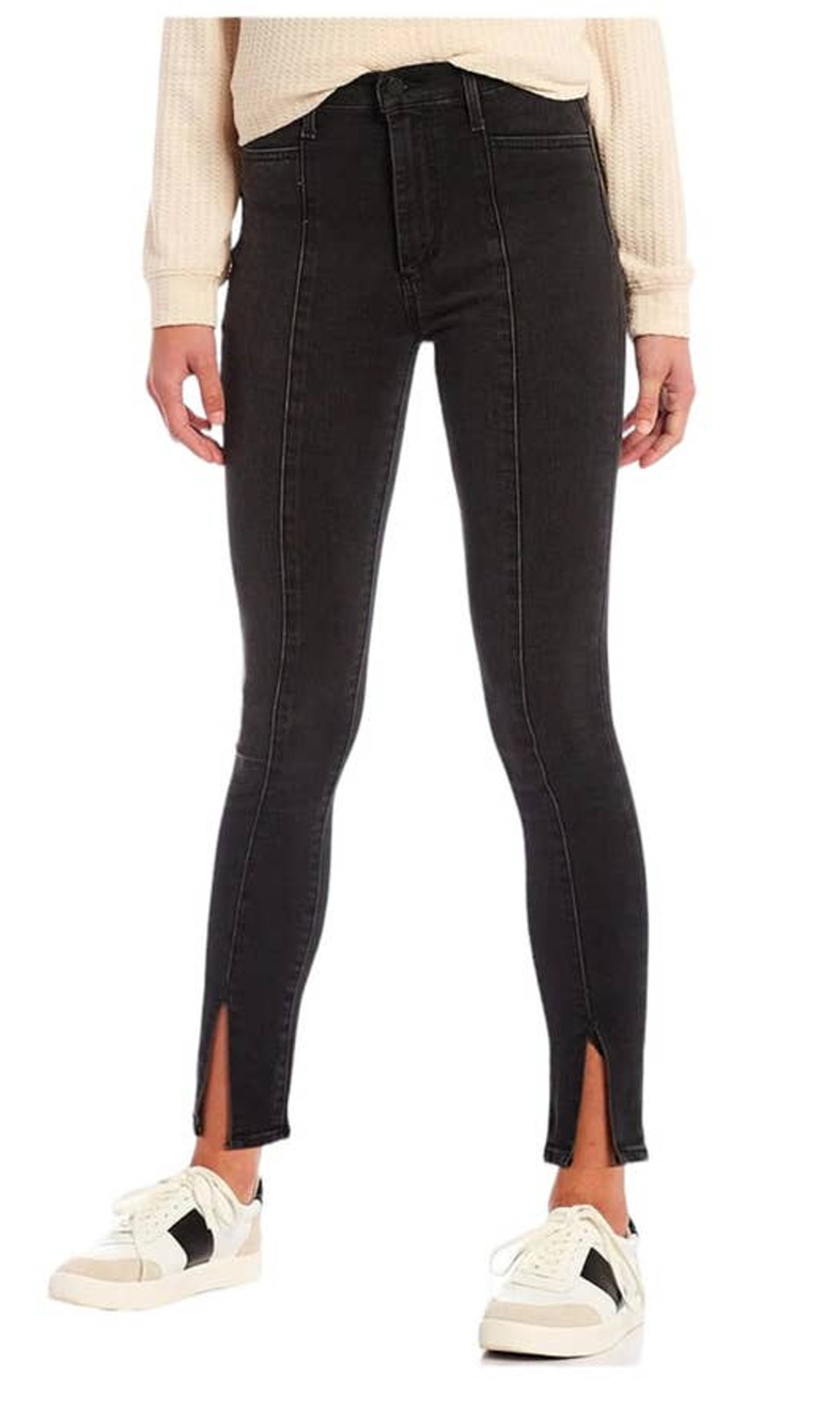 Joe's Jeans The Bella 11" high rise skinny ankle split front gray size 27